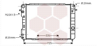 VAN WEZEL Radiaator,mootorijahutus 37002246